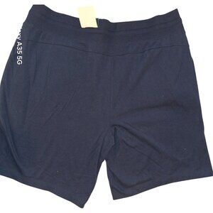 New W/TAGS Tek Gear Bermuda Mid Rise XXL Navy Shorts With Drawcord Waist & Pocke